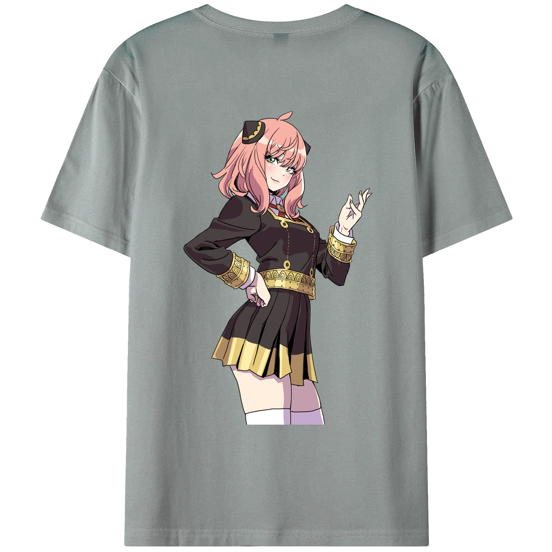 （画像用） SPY×FAMILY间谍家家酒 綿100％ メンズ半袖Tシャツ（バックプリント） 通気性
